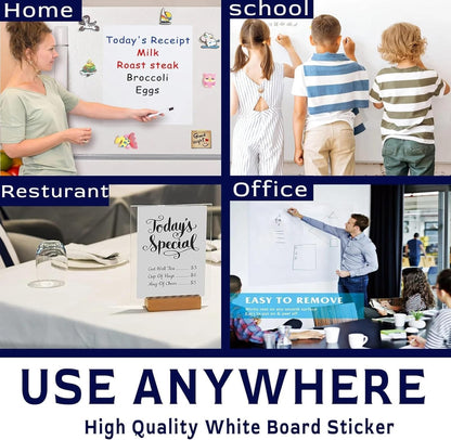 Self-Adhesive  Reuseable Whiteboard Wall Decal Sticker