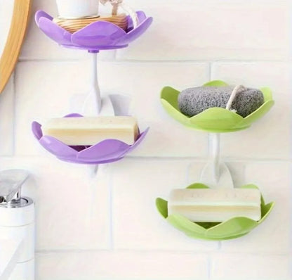 Multicolor Lotus Flower Soap Holder, Double Layer ( Random Color ) – 01 Stand
