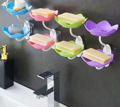 Multicolor Lotus Flower Soap Holder, Double Layer ( Random Color ) – 01 Stand
